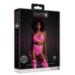 Neongrünes Set mit Crop Top und Strümpfen – Bild 13