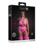 Neongrünes Set mit Crop Top und Strümpfen – Bild 19