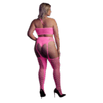 Neongrünes Set mit Crop Top und Strümpfen – Bild 20