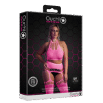 Neongrünes Set mit Crop Top und Strümpfen – Bild 13