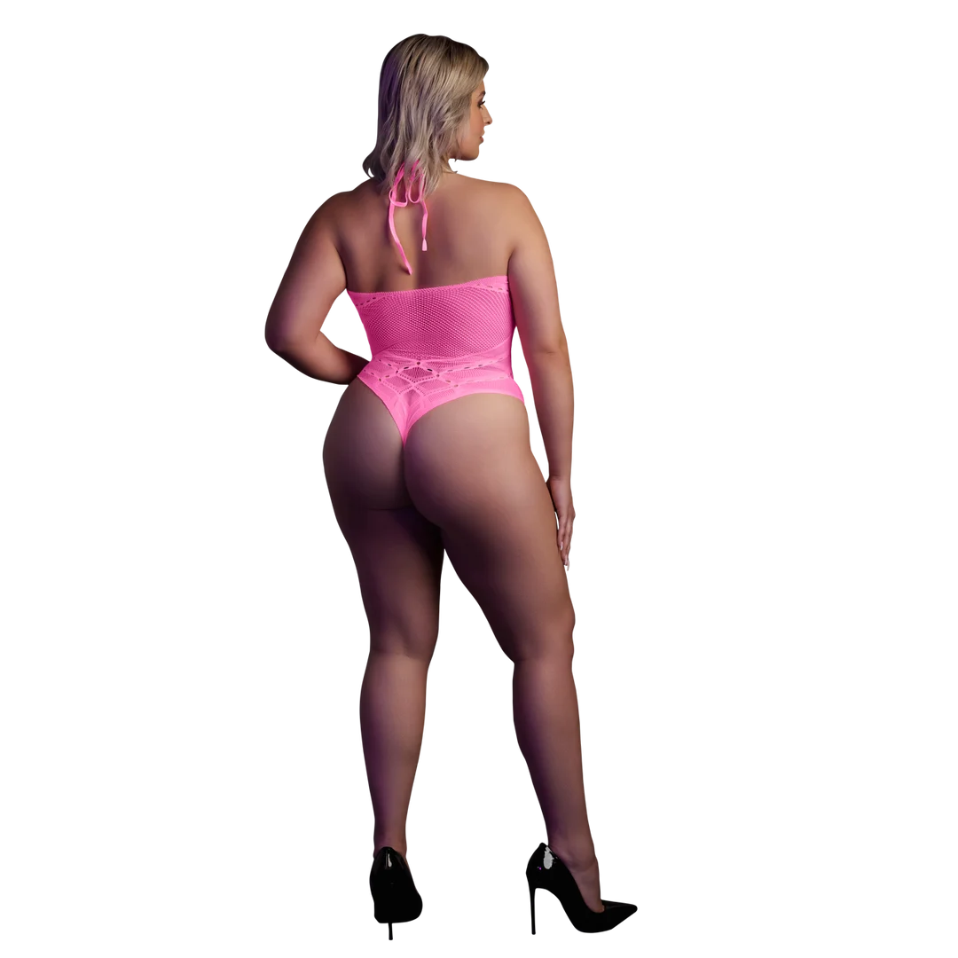 Neonpinker Body mit Neckholder – Bild 14