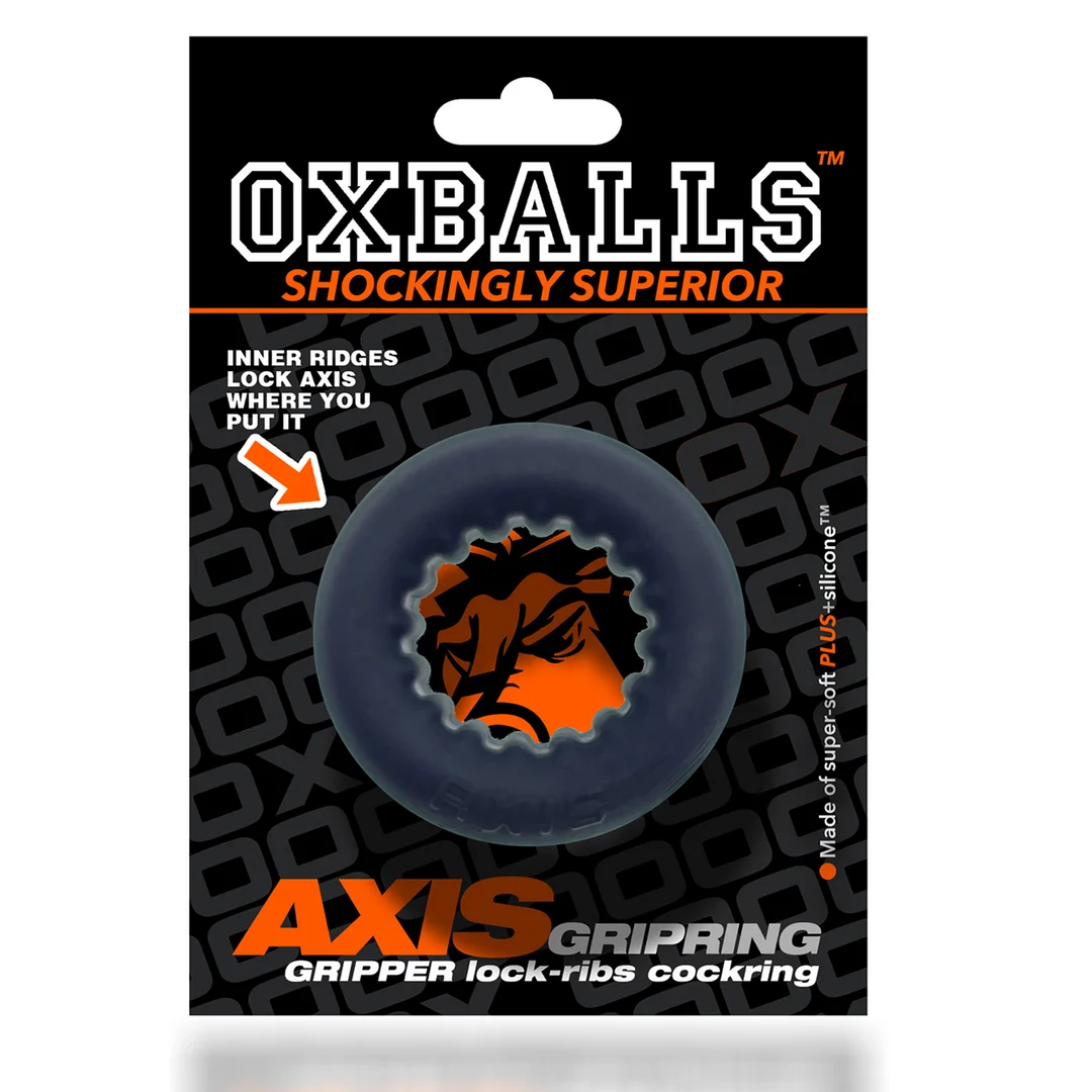 OX-3068-BLKICE_1_1 Nicht vibrierender Penisring mit geriffelter Innenseite – Black Ice – Bild 1