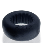 Nicht vibrierender Penisring mit geriffelter Innenseite – Black Ice – Bild 2