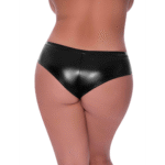 Magic Silk Low Rise Split Crotch Boy Short 2X Schwarz