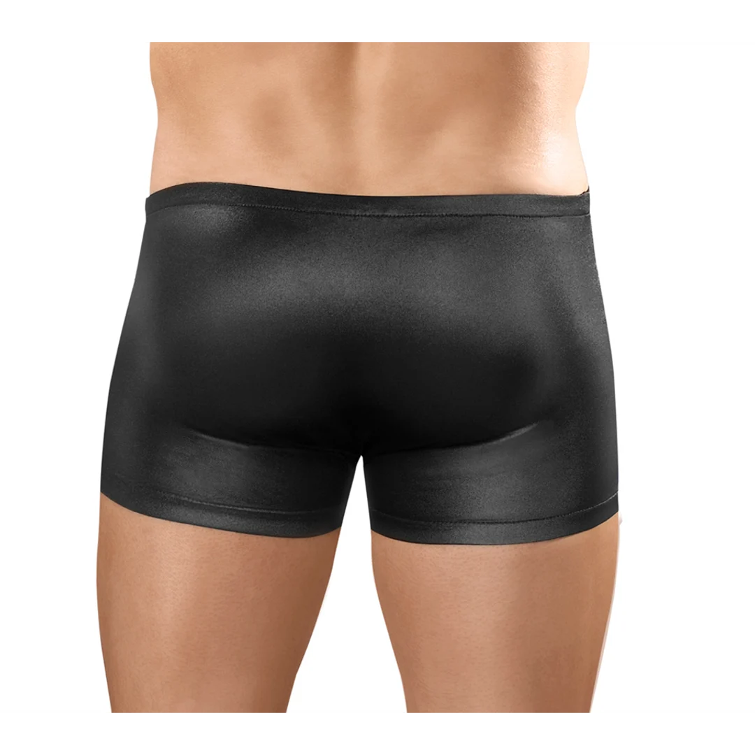 Male Power Shorts mit Reißverschluss und rotem Cockring – Bild 11