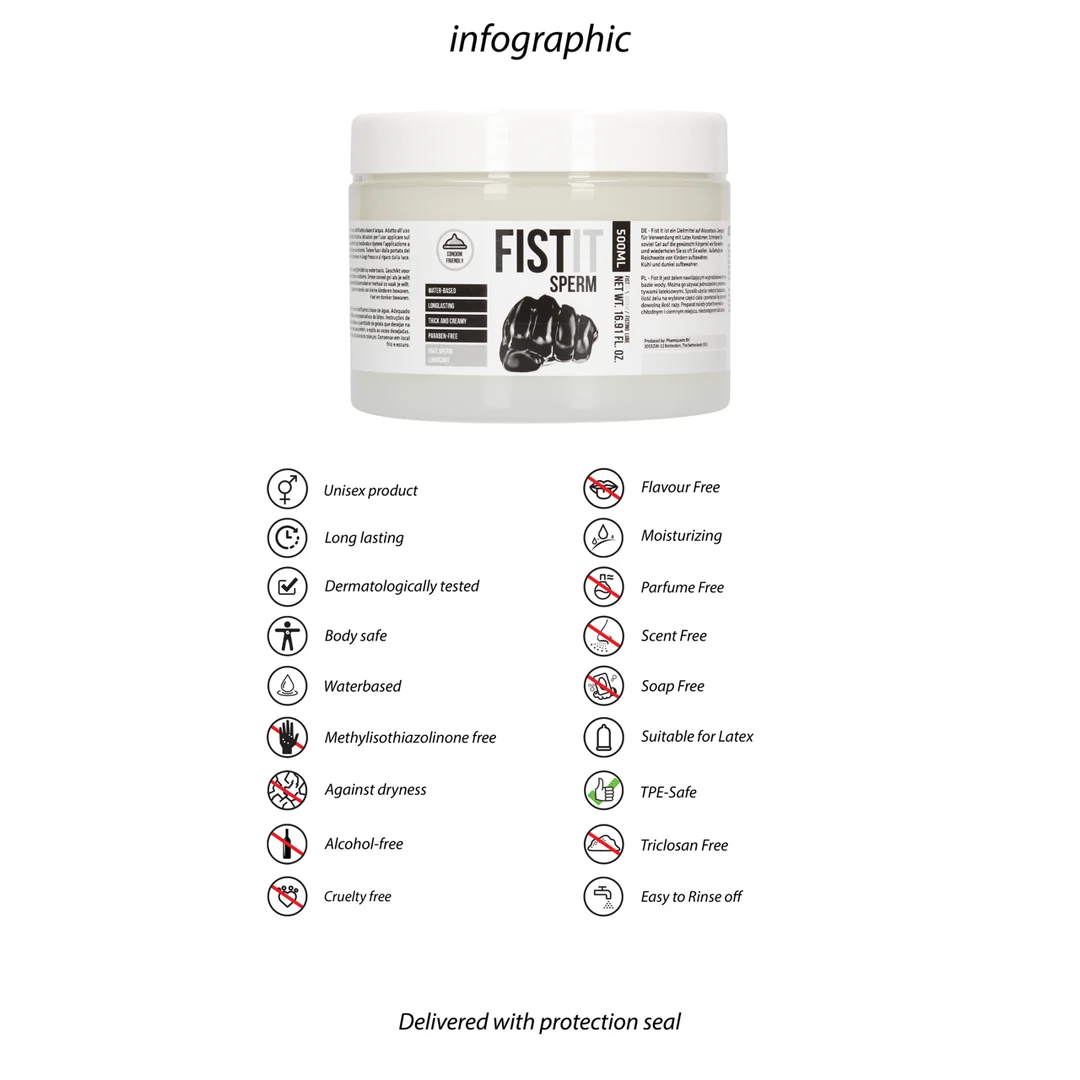 Fist It Sperma Gleitgel 500 ml – Bild 5
