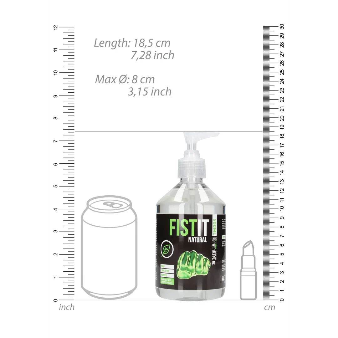 Gleitgel auf Wasserbasis – natürliche, vegane Formel – unparfümiert und geschmacksneutral – 500 ml – Fist It by Shots – Bild 4