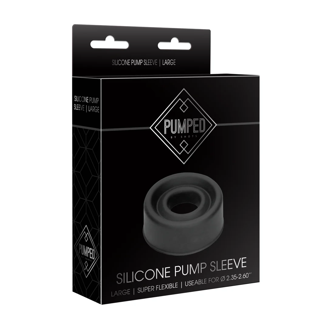 PMP028BLK_1 Pumped by Shots Silikon Pumpenmanschette groß – Bild 1