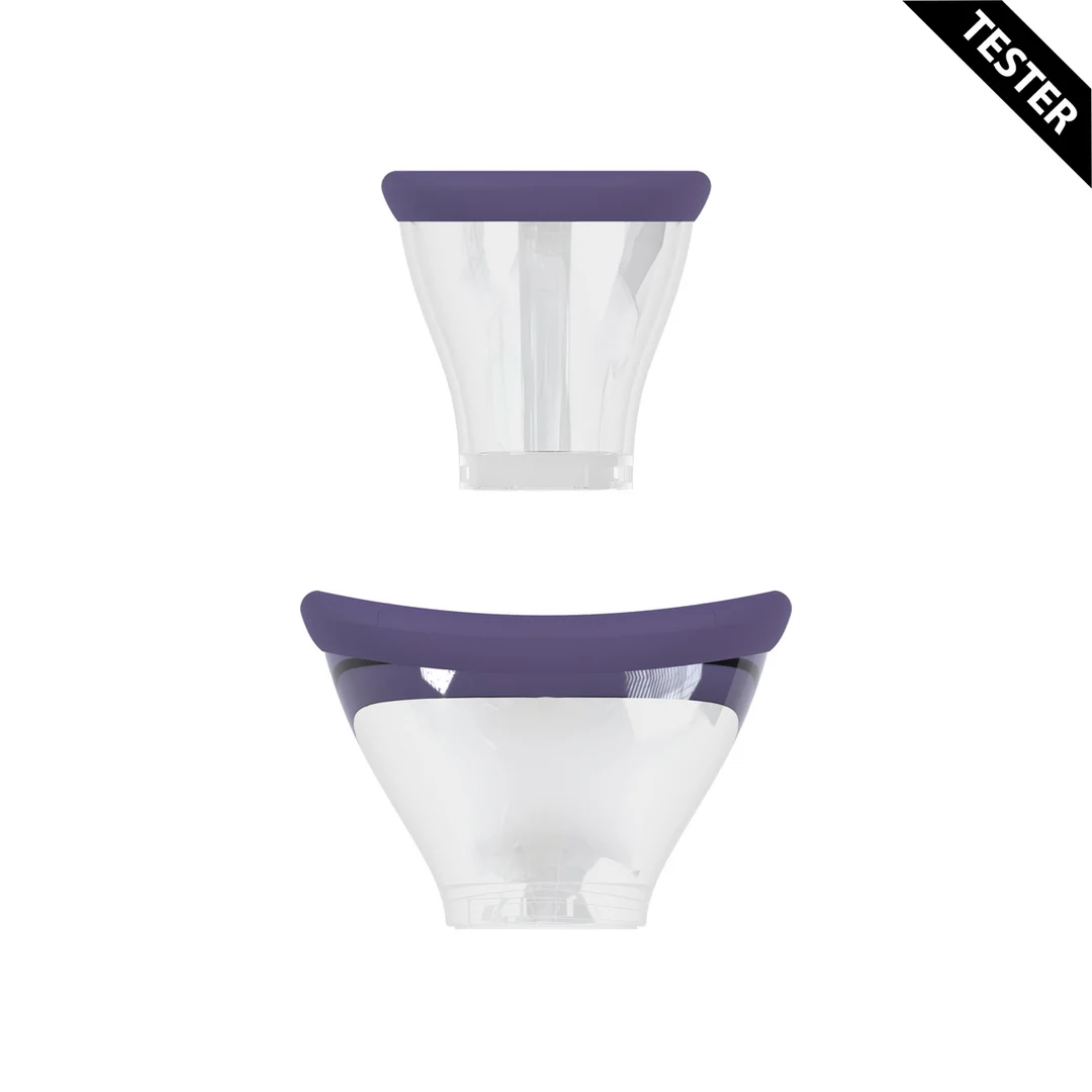 Extra für Männer mit weichen Cups – Wiederaufladbare Vulva und Brustpumpe – Lila – Tester – Bild 3
