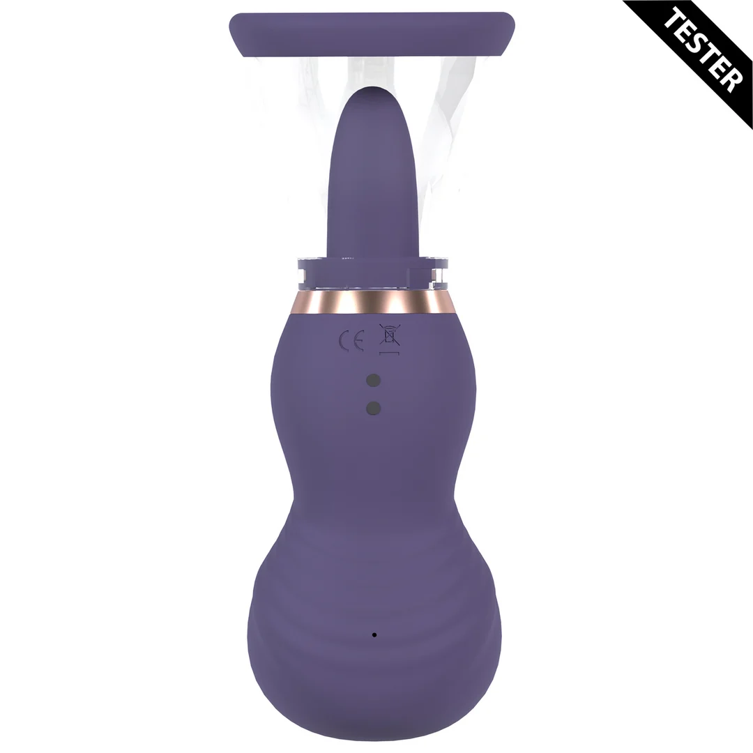 Extra für Männer mit weichen Cups – Wiederaufladbare Vulva und Brustpumpe – Lila – Tester – Bild 2