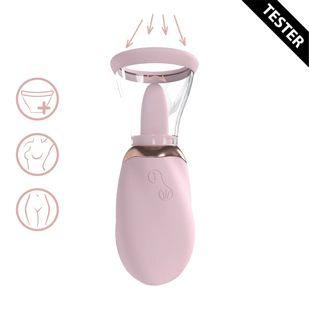 PMP048PNKTEST Das gewisse Extra für Männer mit weichen Rändern – BOOST – Aufladbare Vulva und Brustpumpe – Rosa – Tester – Bild 1