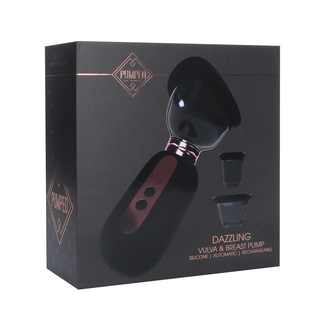 PMP052BLK-2 Dazzling wiederaufladbare Vulva und Brustpumpe – Bild 1