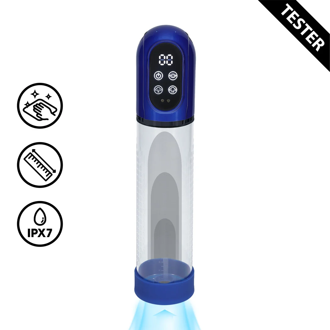 PMP058MBLTEST Elektrische Penispumpe mit glattem Silikoneinsatz – Tester – Bild 1