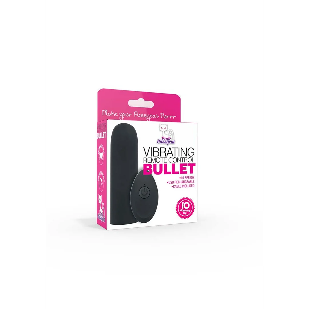 PPVR_1_1 Bullet Vibrator mit Fernbedienung, schwarz, Pink Pussycat – Bild 1