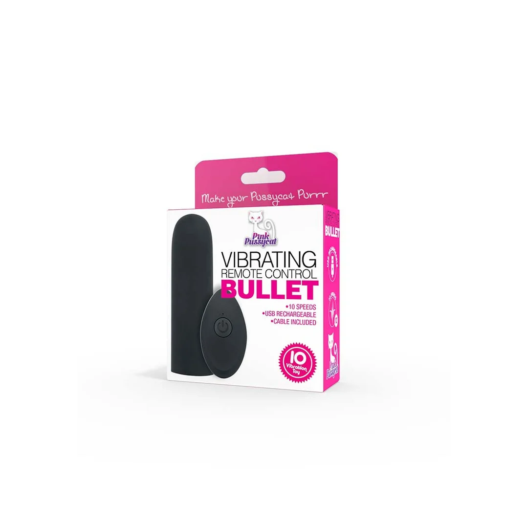 Bullet Vibrator mit Fernbedienung, schwarz, Pink Pussycat – Bild 2