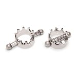 BDSM Brustwarzenklemmen mit starkem Halt – Magnetische Brustwarzenkronen Klemmen Silber – Bild 4