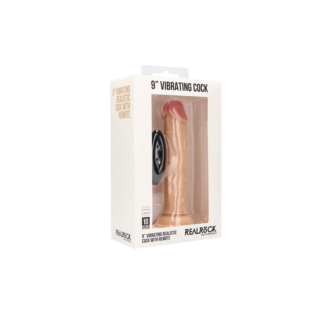REA009SKN_1 RealRock realistischer vibrierender Dildo mit Saugnapf – Bild 1
