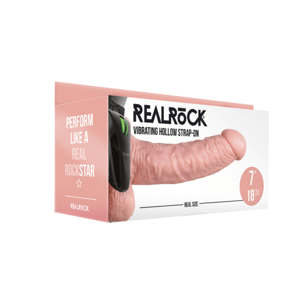 RealRock vibrierender hohler Strap on mit Hoden