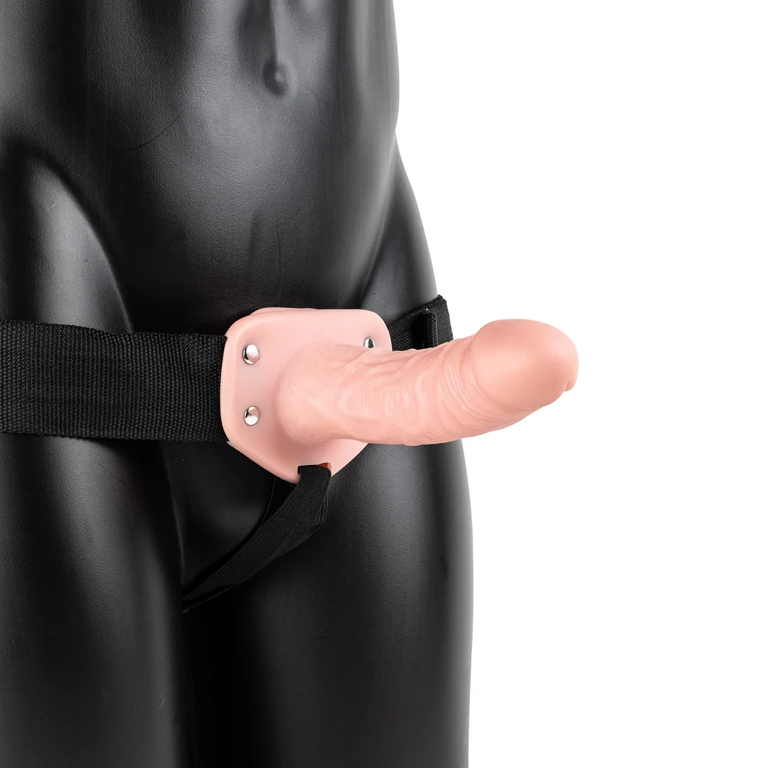 Vibrator – vibrierender Hollow Strap On mit verstellbarem Gurt – RealRock RealRock by Shots – Bild 5