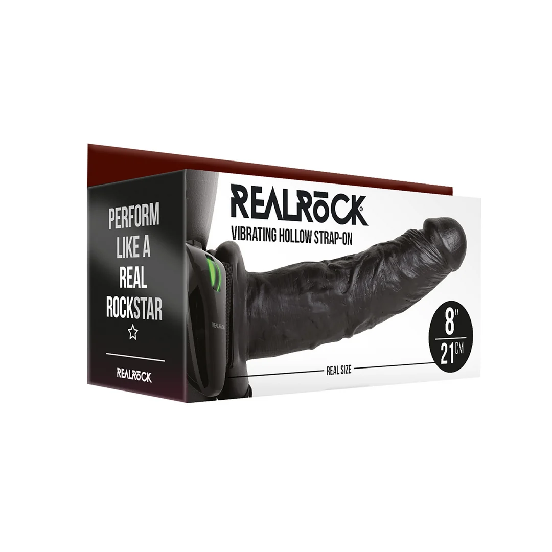 Realistischer Vibrator – hohler Strap on mit Fernbedienung – RealRock RealRock by Shots – Bild 1