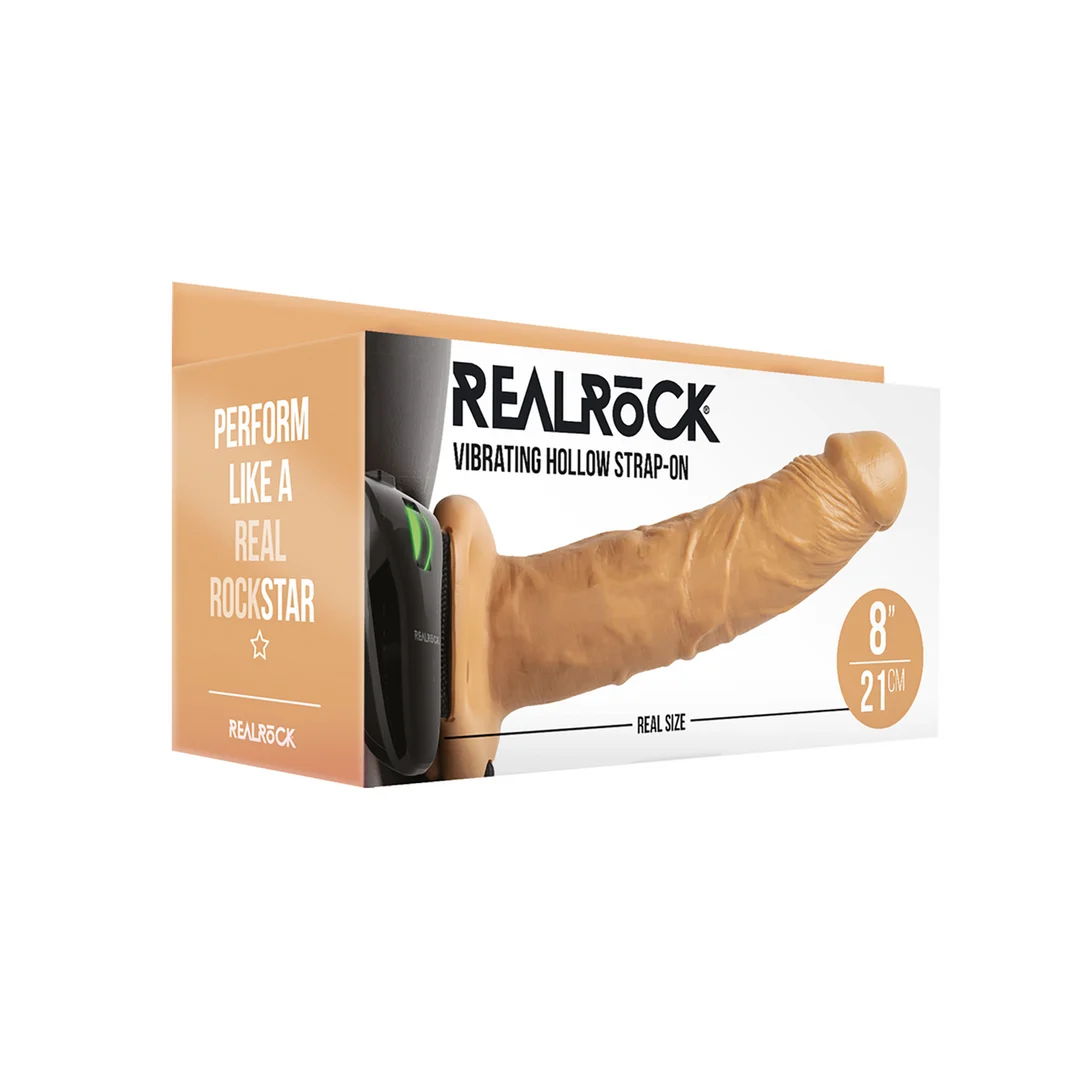 Realistischer Vibrator – hohler Strap on mit Fernbedienung – RealRock RealRock by Shots – Bild 7
