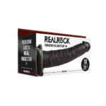Schwarzer vibrierender hohler Umschnalldildo