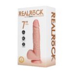 Realistischer Vibrator mit Saugnapf, harnesskompatibel – RealRock Flesh (18 cm) von RealRock by Shots – Bild 5
