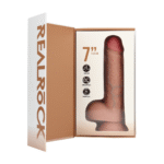 Realistischer Vibrator mit Saugnapf, harnesskompatibel – RealRock Flesh (18 cm) von RealRock by Shots – Bild 7