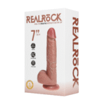 Realistischer Vibrator mit Saugnapf, harnesskompatibel – RealRock Flesh (18 cm) von RealRock by Shots – Bild 11