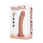 Realistische Vibrator Dildo mit Vibration und Rotation, Saugnapf – RealRock, fleischfarben, RealRock by Shots – Bild 11