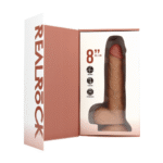 Realistischer Dildo mit Saugnapf und für Harness geeignet – RealRock, fleischfarben, RealRock by Shots – Bild 13
