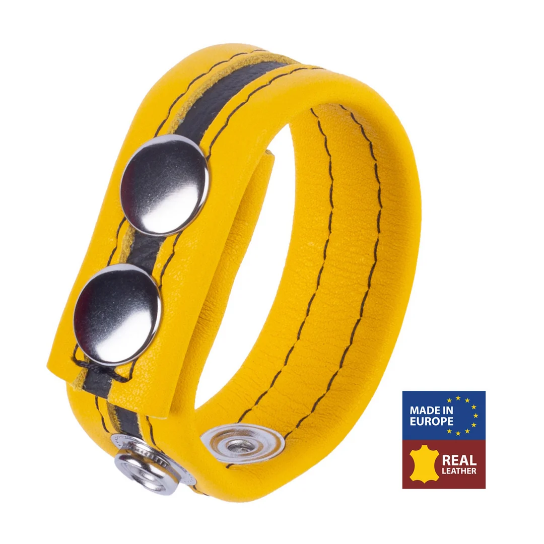 Tippy Leder Cockring gelb – Bild 3