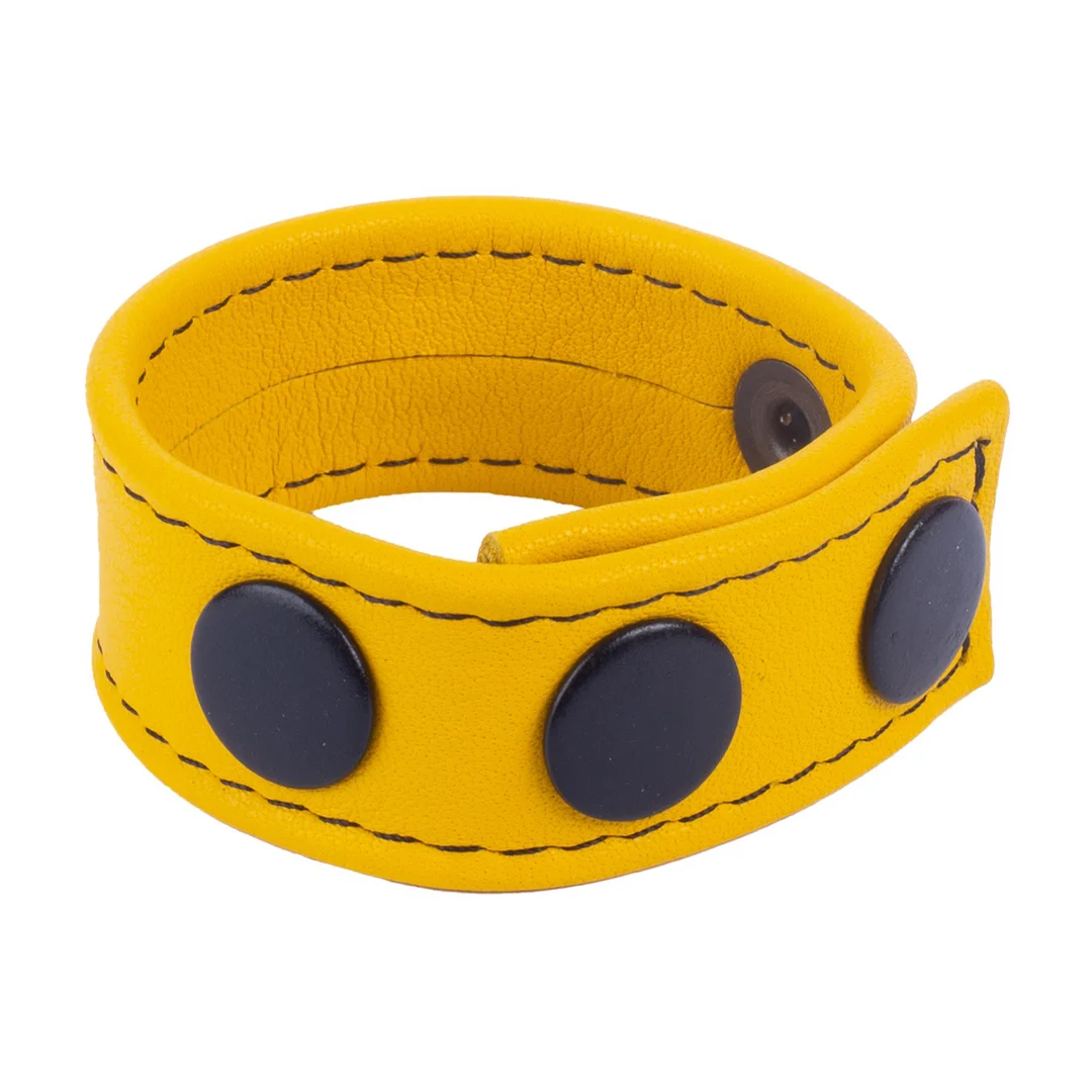 RL-14501-5 Gelber Leder Cockring Cocky – Bild 1