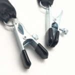 Brustklemme mit Ledergewicht, 2 x 80 g, schwarz und silber – Bild 2