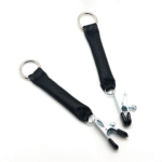 Brustklemme mit Ledergewicht, 2 x 80 g, schwarz und silber – Bild 4