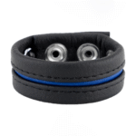 Verstellbarer Leder Cockring blau