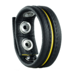 Verstellbarer Leder Cockring in Gelb
