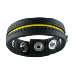 Verstellbarer Leder Cockring in Gelb – Bild 2