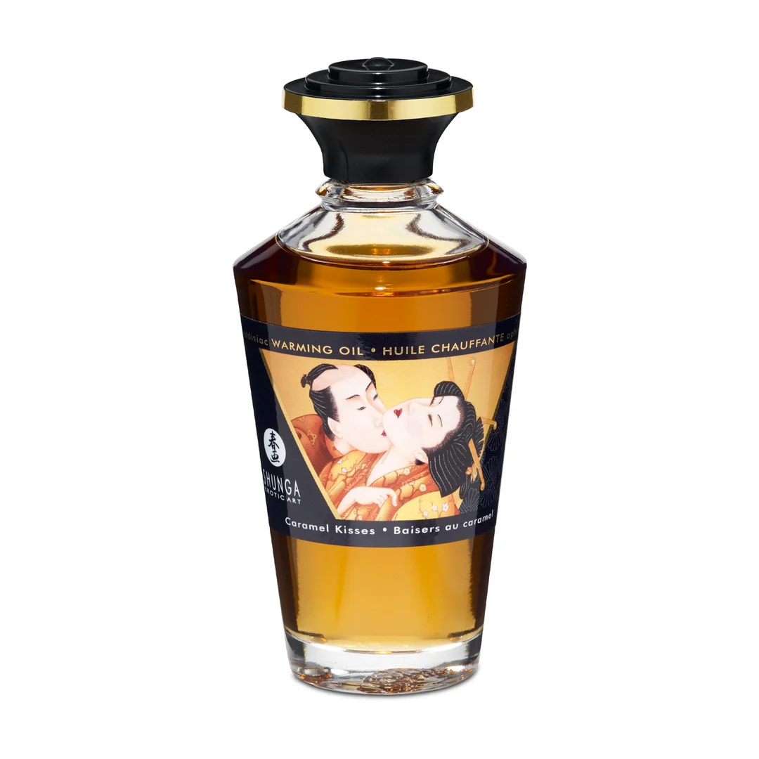 Shunga Aphrodisia Wärmeöl mit Karamellgeschmack, 100 ml – Bild 2