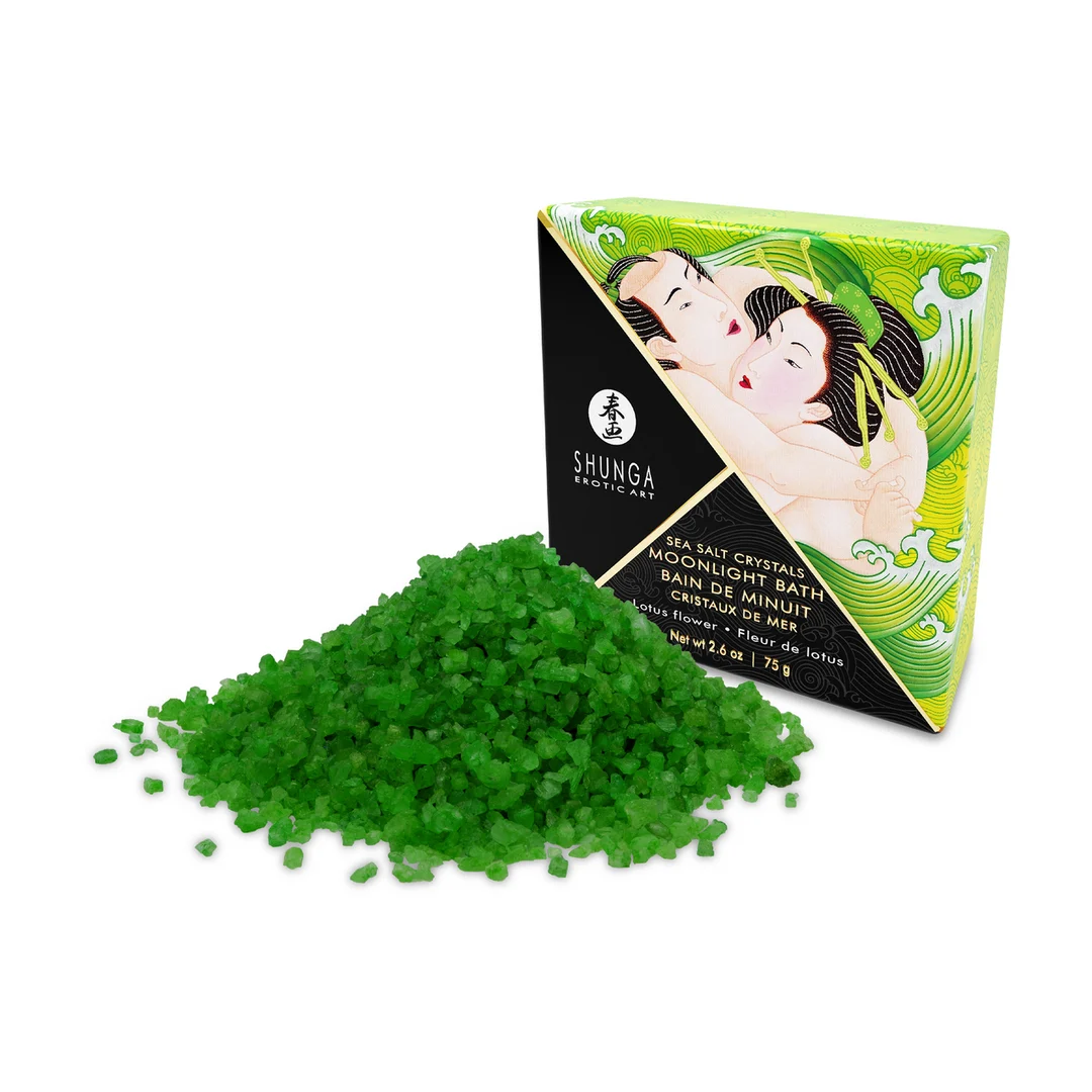 Orientalisches Badesalz – Duftende, schäumende Salzkristalle aus dem Toten Meer, färbt das Wasser – Lotusblüte – Shunga – 75 g – Bild 2