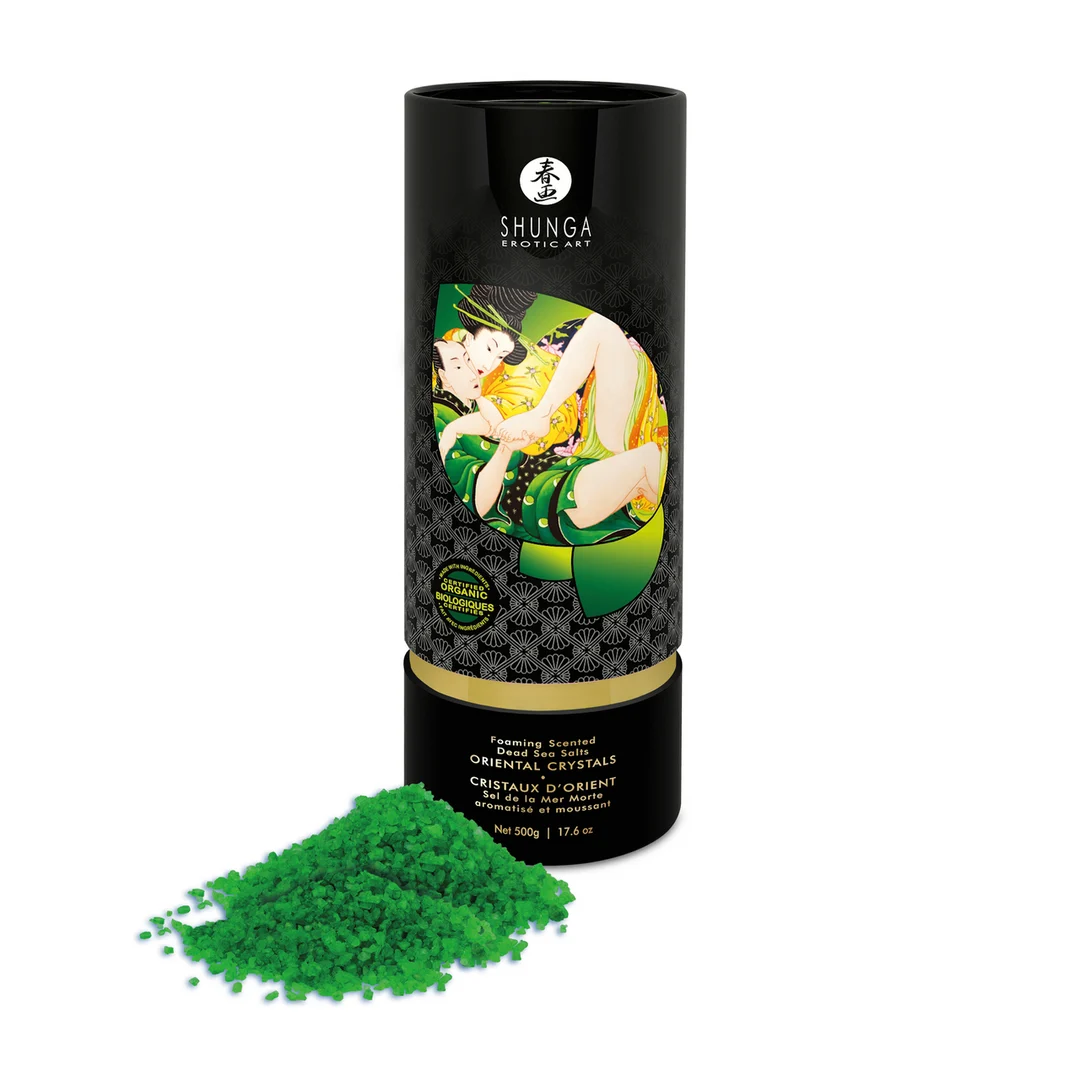 Badesalz – Orientalische Kristalle mit Salz aus dem Toten Meer, schäumend – Lotusblüte – Shunga – 17,6 oz / 500 gr – Bild 2