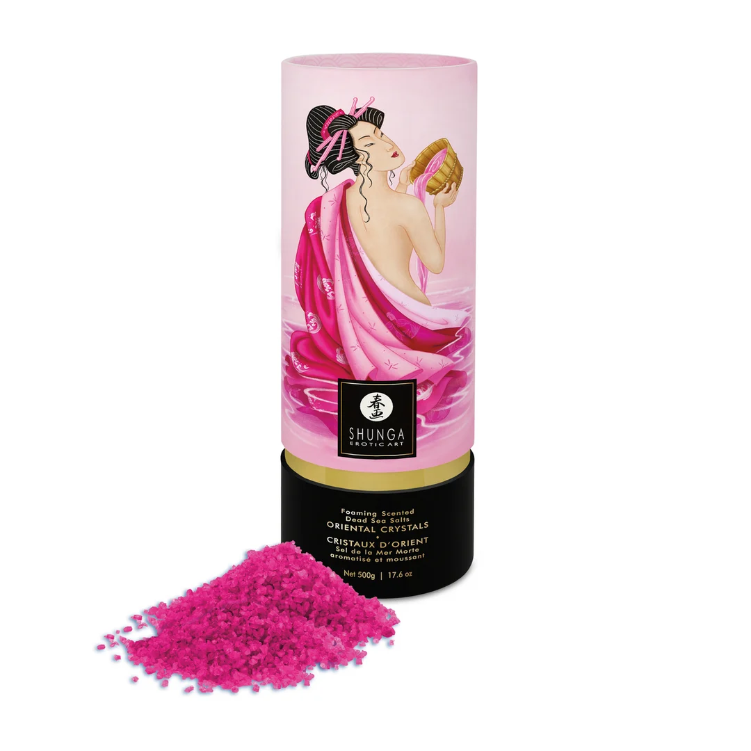 Badesalz – Orientalische Salzkristalle aus dem Toten Meer, schäumend – Aphrodisia – Shunga – 17,6 oz / 500 g – Bild 2
