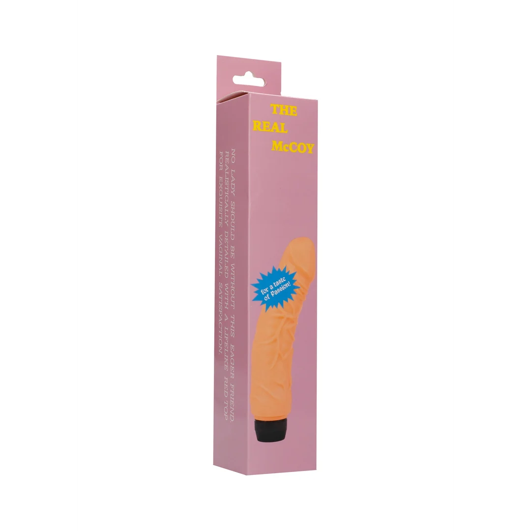 Realistischer Vibrator mit geripptem Schaft und rosa Eichel von Seven Creations – Bild 1