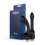 Analdusche – Shower Douche Duo Set für Einsteiger mit 2 Silikonaufsätzen, schwarz – Nexus