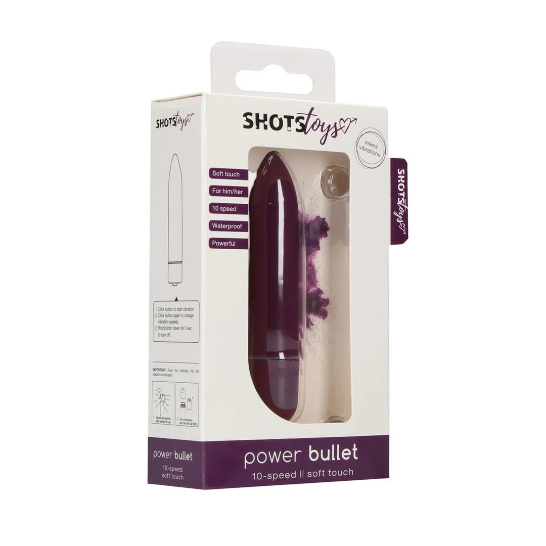 SHT048PUR_1_1 Bullet Vibrator – 10 Stufen und wasserdicht – Shots Shots Toys by Shots – Bild 1