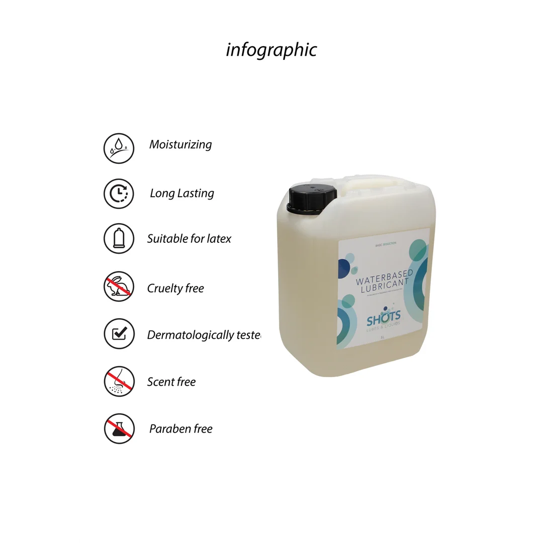 Shots Gleitmittel auf Wasserbasis 5 Liter – Bild 3