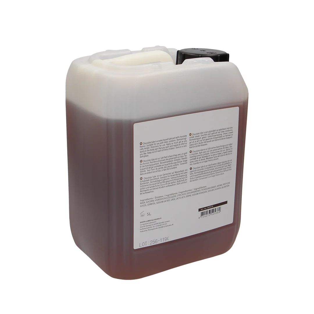 Aromatisiertes Gleitgel – Auf Wasserbasis, für die Verwendung mit Latexkondomen geeignet – Schokolade – 1,3 gal / 5 l – Bild 1