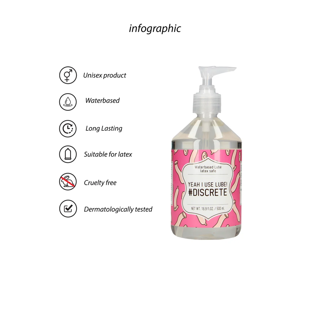 SLI183_1_1 Gleitmittel auf Wasserbasis – dermatologisch getestet, für Latexkondome geeignet – unparfümiert, geschmacksneutral – 500 ml – S-Line by Shots – Bild 1