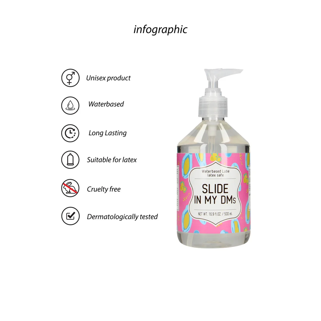 Wasserbasiertes Gleitgel – dermatologisch getestet und für Latexkondome geeignet – unparfümiert und geschmacksneutral – 500 ml – S-Line by Shots – Bild 1