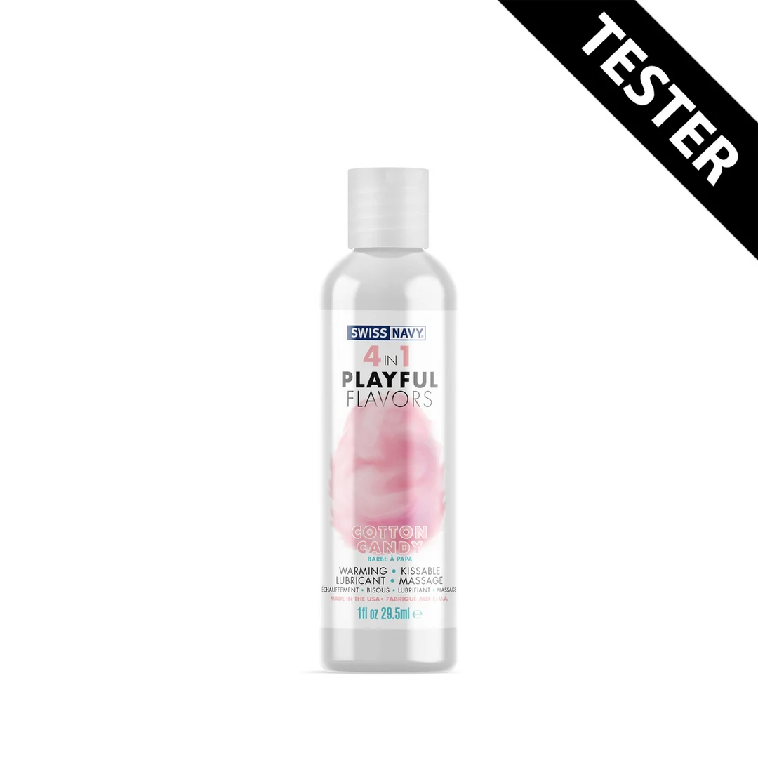 Aromatisiertes Gleitgel – 4 in 1 Playful Flavors, essbar und wärmend – Zuckerwatte – 29,5 ml – Swiss Navy – Bild 2